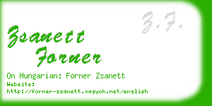 zsanett forner business card